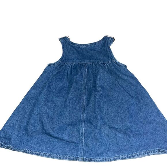 Unbranded Denim Skirtall w/ Embroidered Heart Flowers & Pockets - Size 3T - Picture 5 of 5